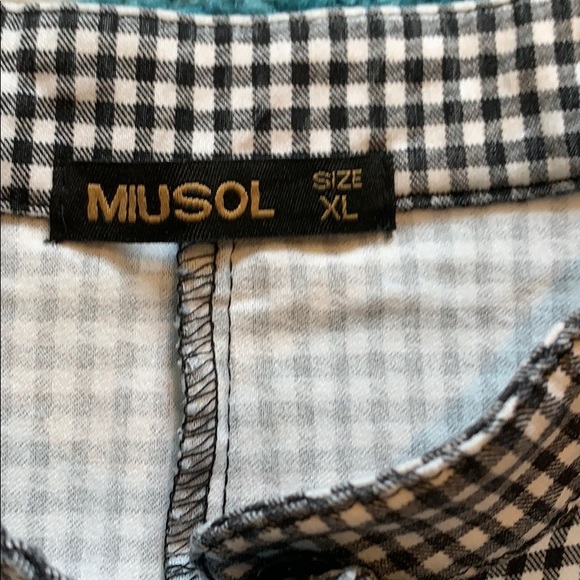 Miusol Black White Gingham‎ Retro Dress Stretchy EUC XL - Picture 4 of 12